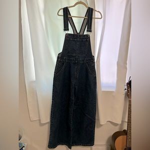 Wide Leg Denim Overalls (Tall Length) Never Worn